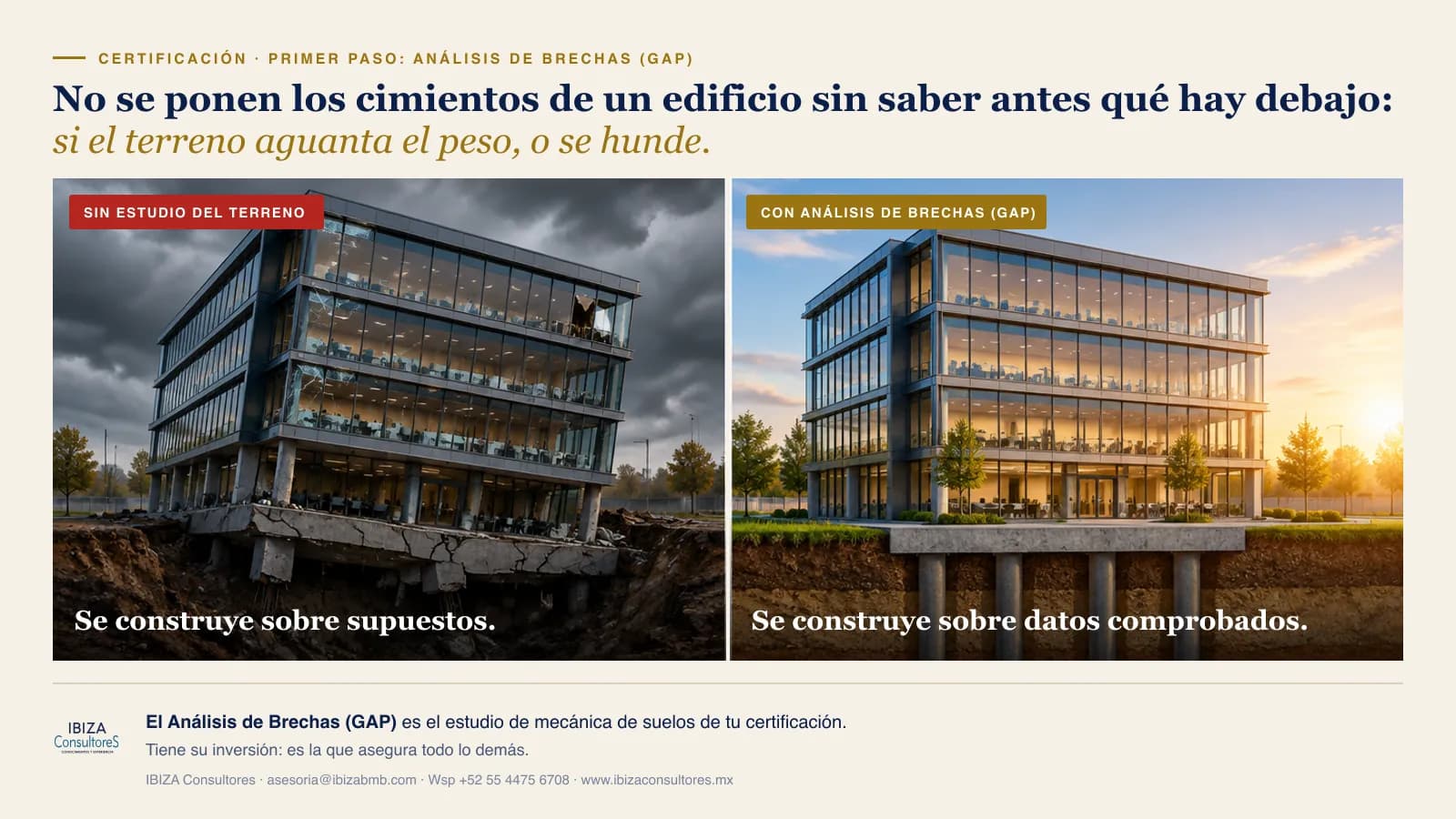 Análisis de Brechas (GAP): el estudio de mecánica de suelos de tu certificación ISO | IBIZA Consultores Análisis de Brechas (GAP): el estudio de mecánica de suelos de tu certificación ISO | IBIZA Consultores